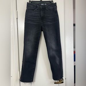 Old Navy ski high straight extra high rise size 4 color black